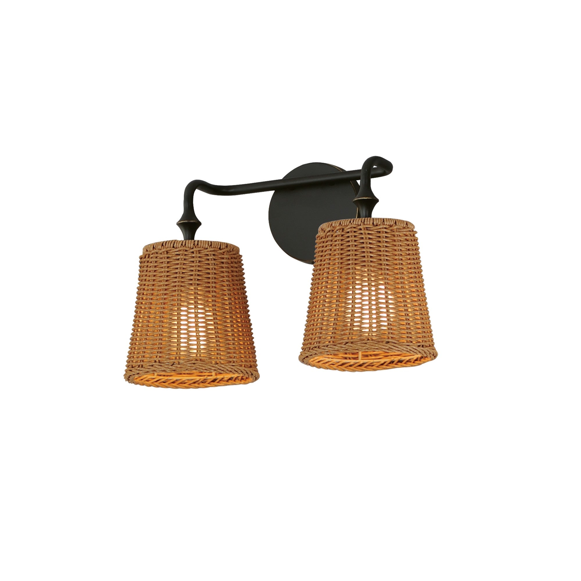 Baja 15" 2-Light Wall Sconce, Dark Bronze Finish - Bees Lighting