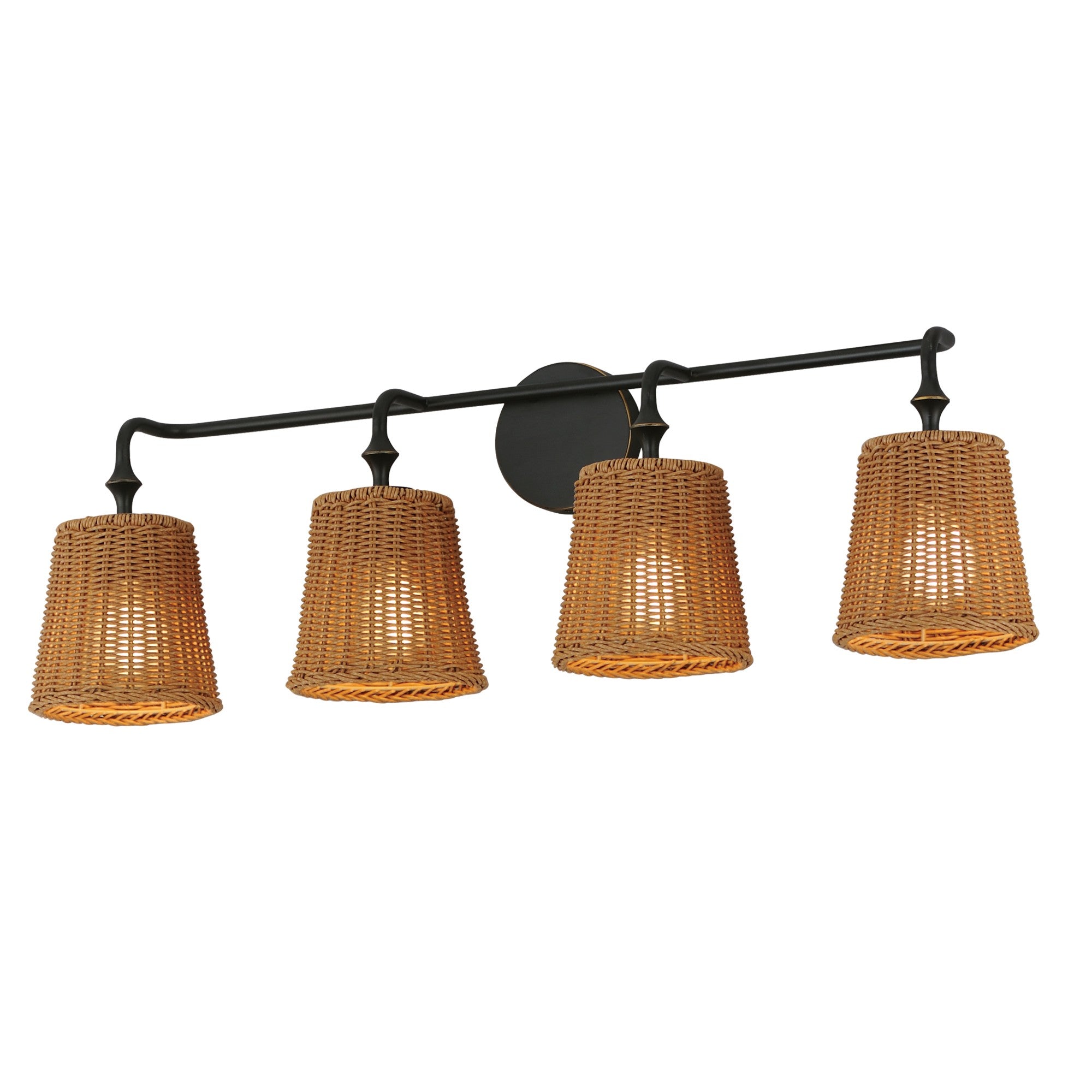 Baja 33" 4-Light Bath Vanity, Dark Bronze Finish - Bees Lighting