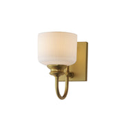 Bisque 10" Wall Sconce, Natural Aged Brass Finish - Bees Lighting