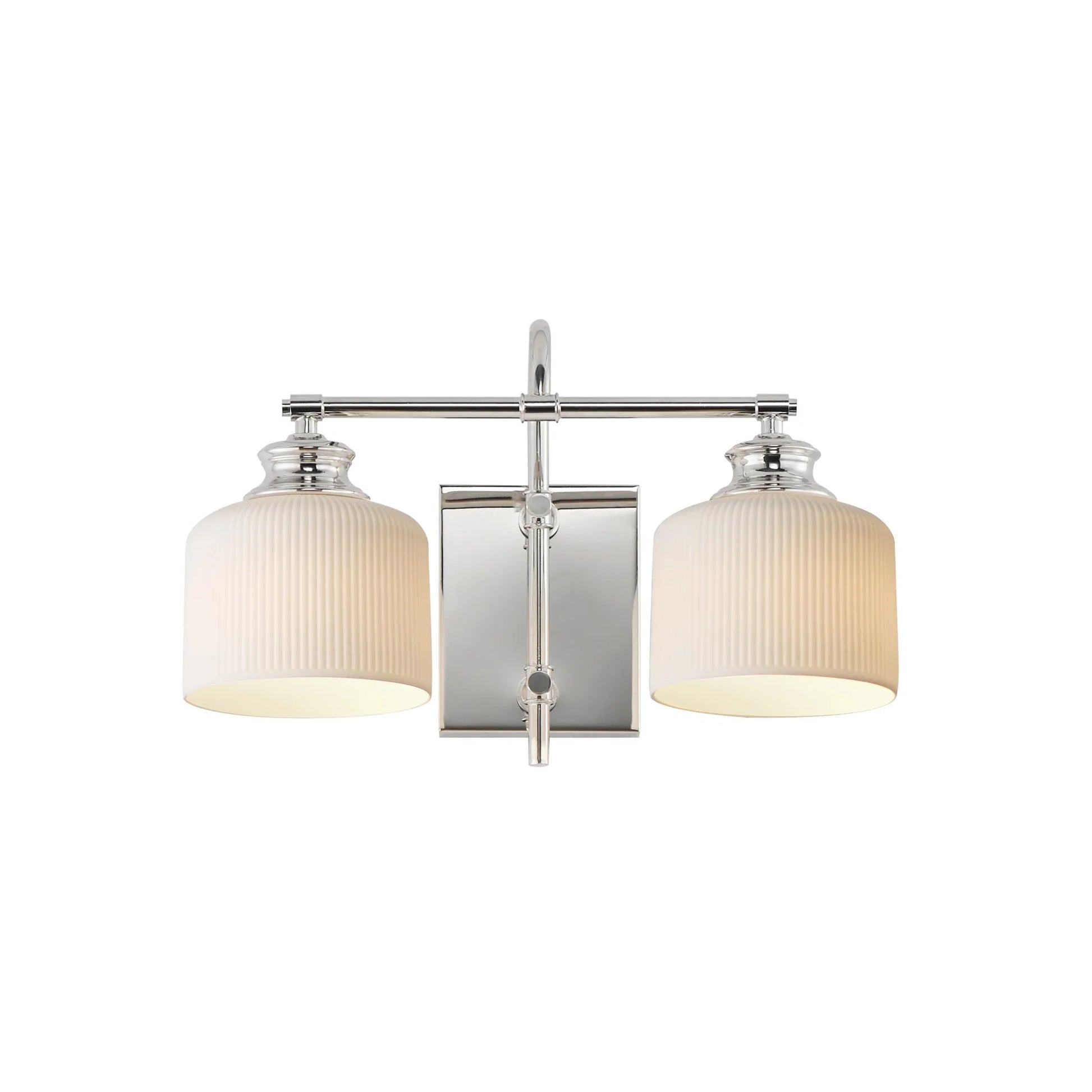 Bisque 16" 2-Light Wall Sconce, Polished Nickel Finish - Bees Lighting