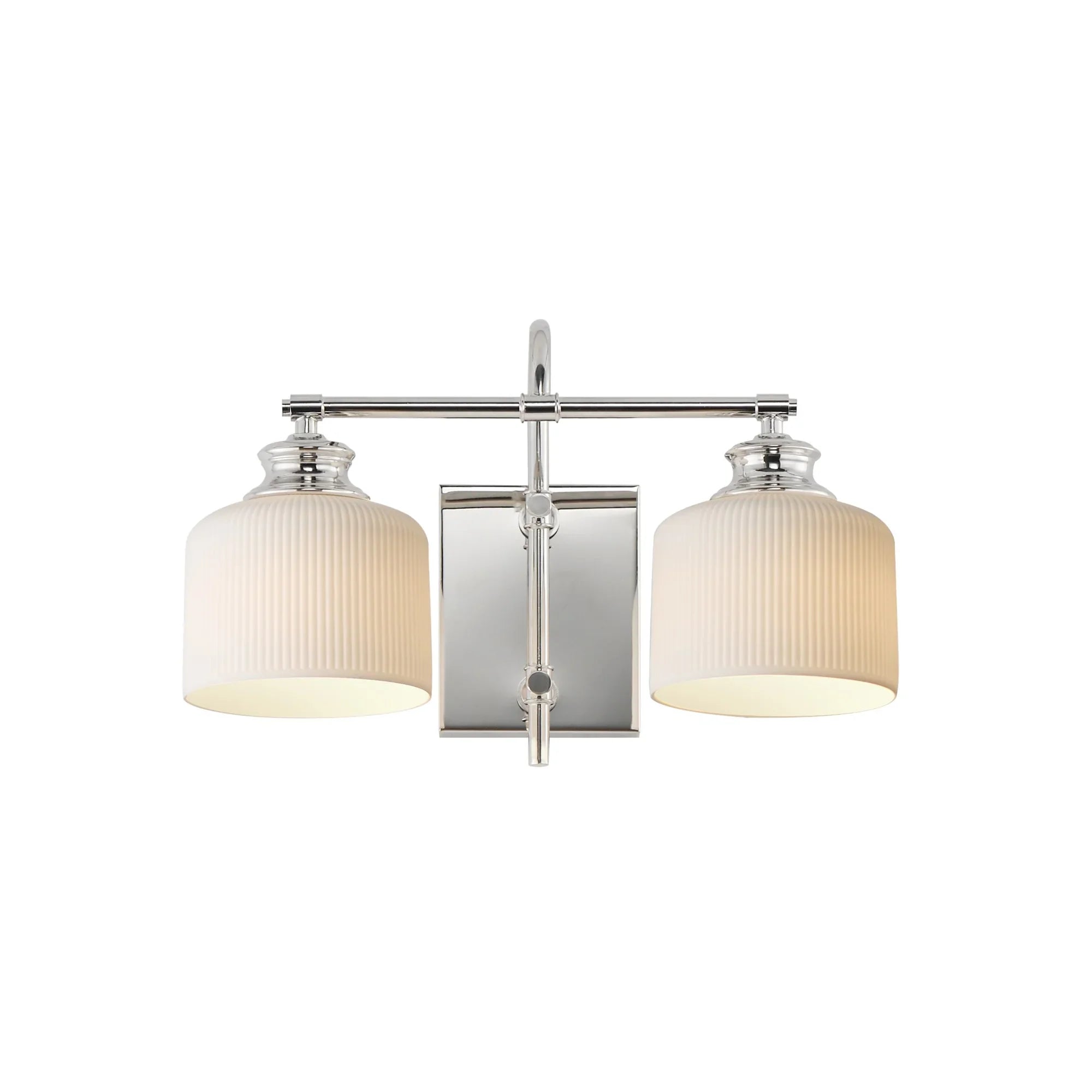 Bisque 16" 2-Light Wall Sconce, Polished Nickel Finish - Bees Lighting