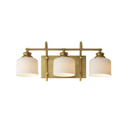 Bisque 24" 3-Light Bath Vanity, Natural Aged Brass Finish - Bees Lighting