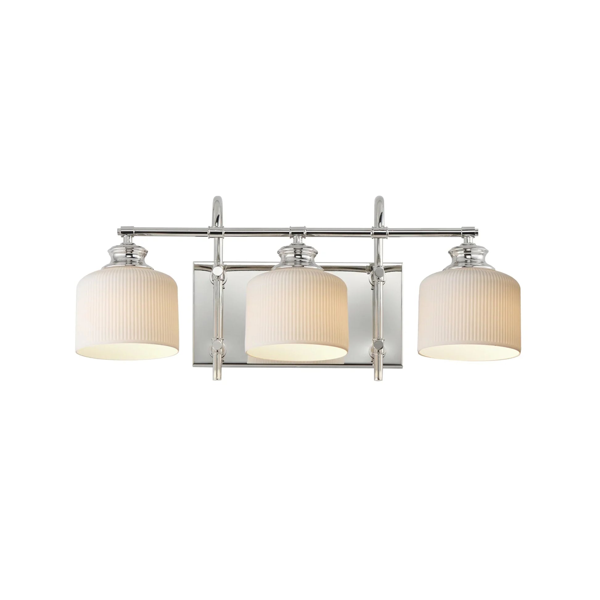 Chateau 24" 3-Light Bath Vanity, Polished Nickel Finish - Bees Lighting