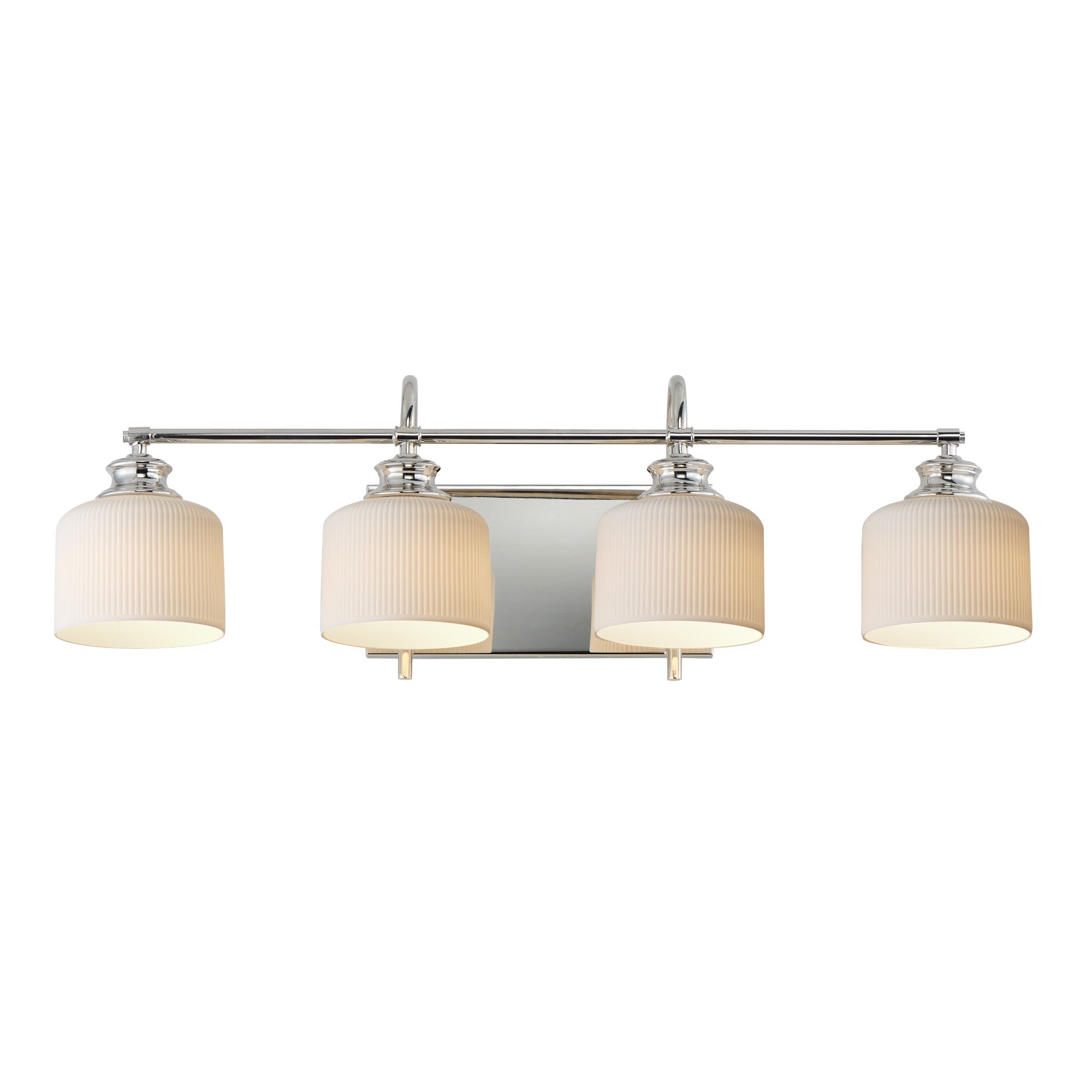 Bisque 32" 4-Light Bath Vanity, Polished Nickel Finish - Bees Lighting