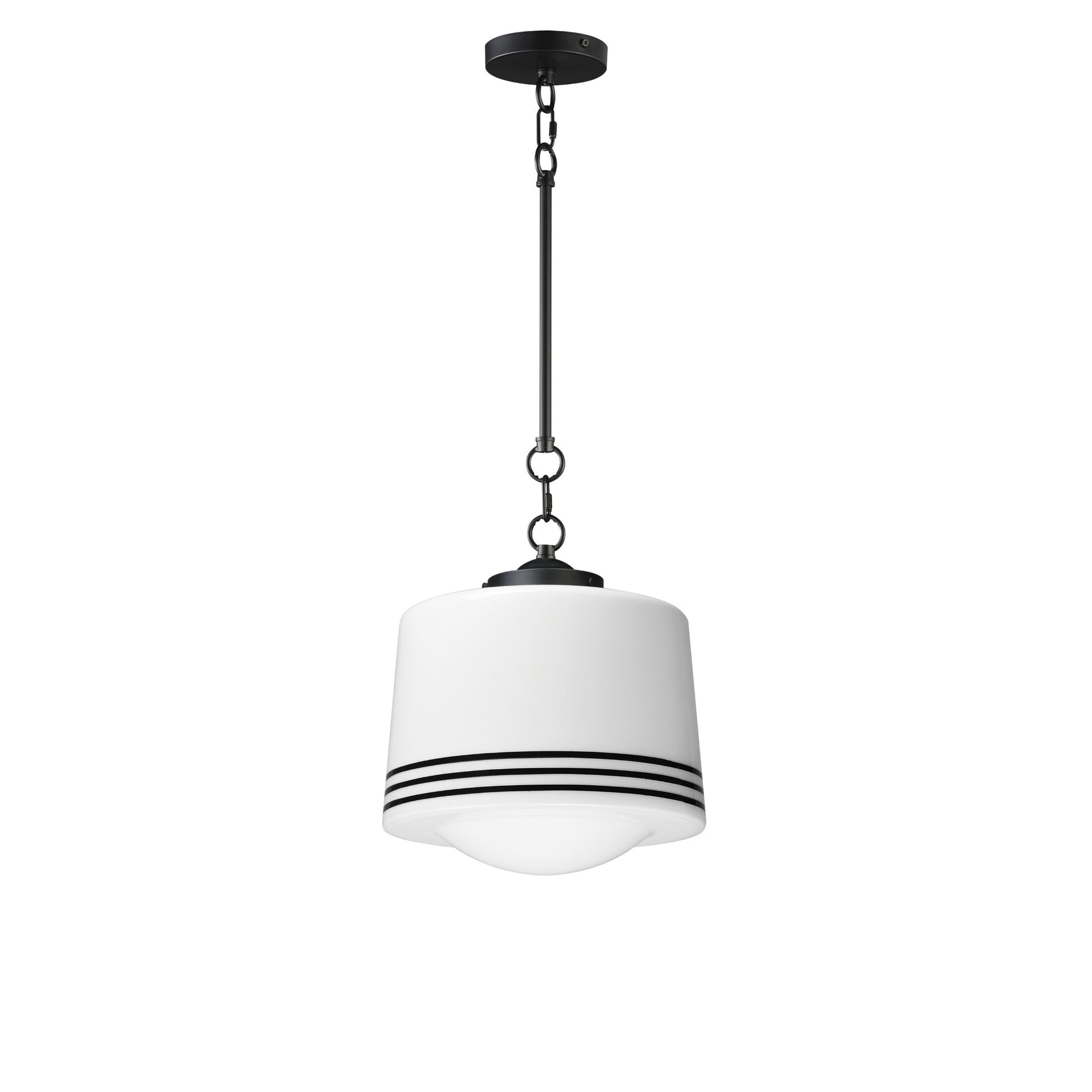 Eureka 12" Pendant, Black Finish - Bees Lighting