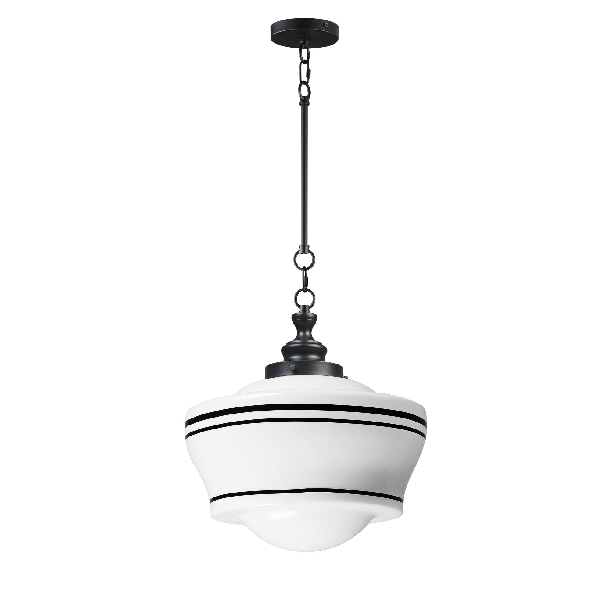 Eureka 16" Pendant, Black Finish