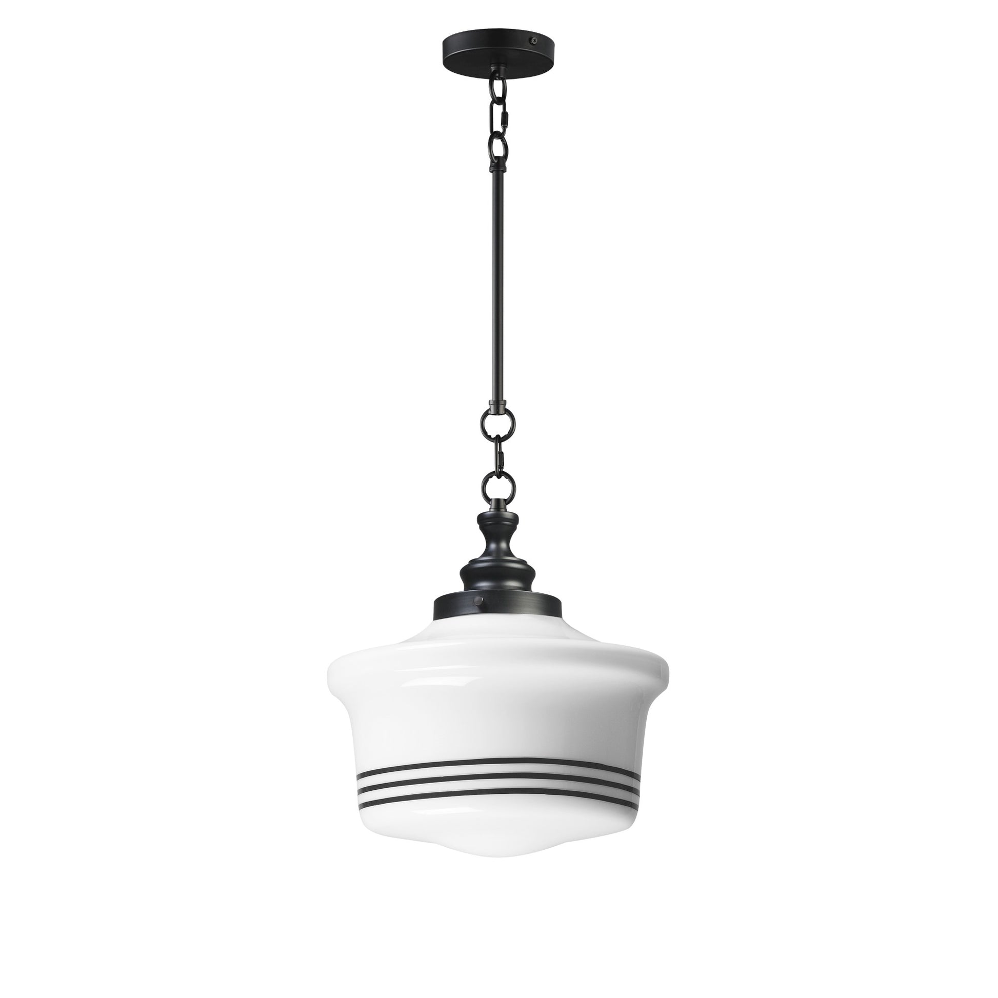 Eureka 14" Pendant, Black Finish - Bees Lighting
