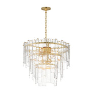 Warren 24" 9-Light Pendant, Gold Leaf Finish - Bees Lighting