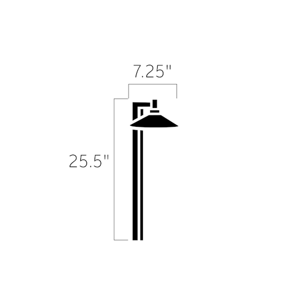 4.3W 294 Lumens LED Ripley Path Light 2700K Centennial Brass - Bees Lighting