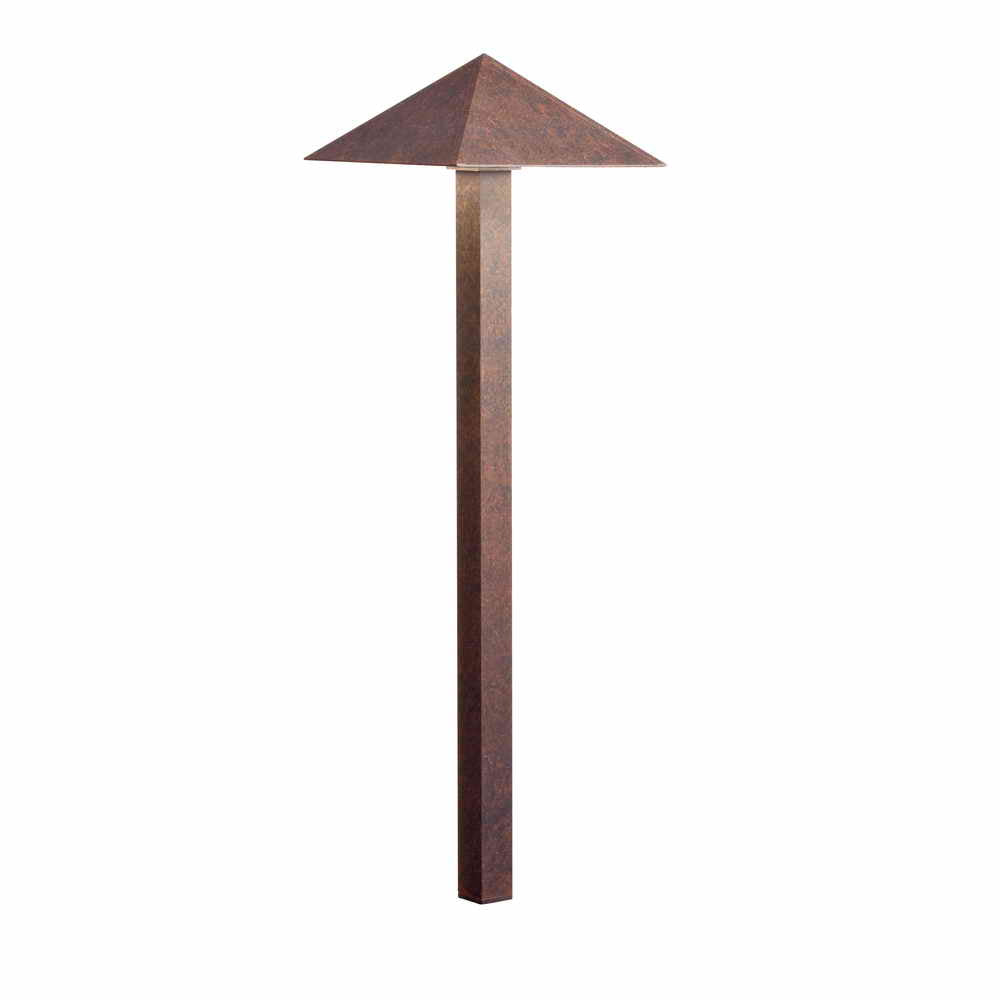 2W 182 Lumens LED Pyramid Path Light 3000K Textured Tannery Bronze - Bees Lighting