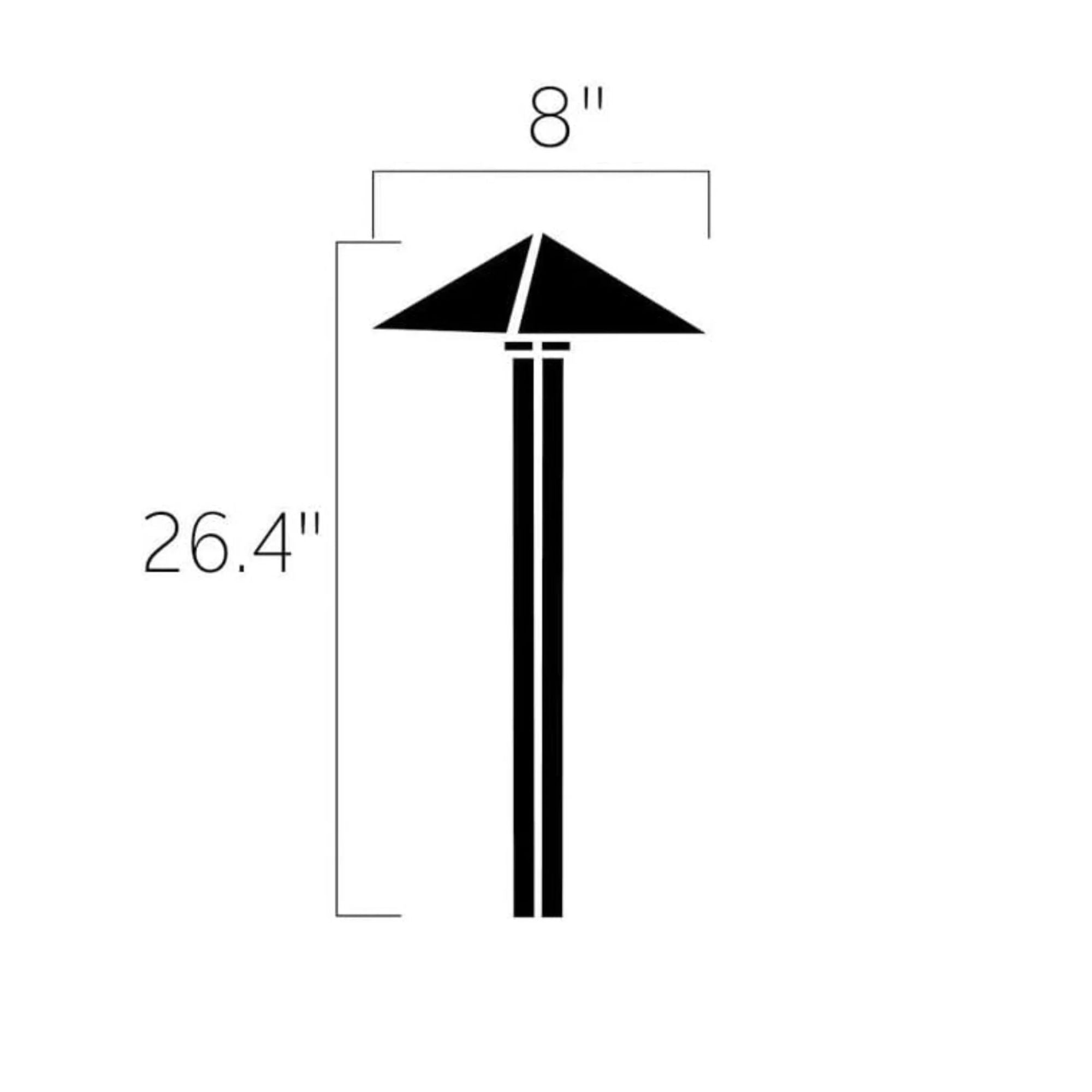 Kichler Pyramid 27" 2700K LED Integrated Path Light in Textured Tannery Bronze