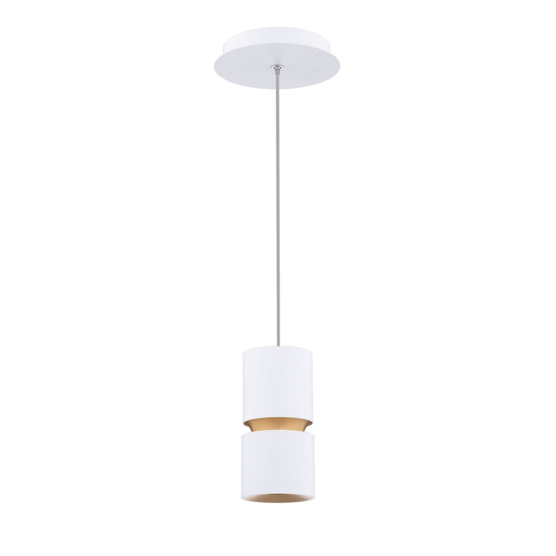 Pedistal 7" LED Pendant, 4CCT, White Finish - Bees Lighting