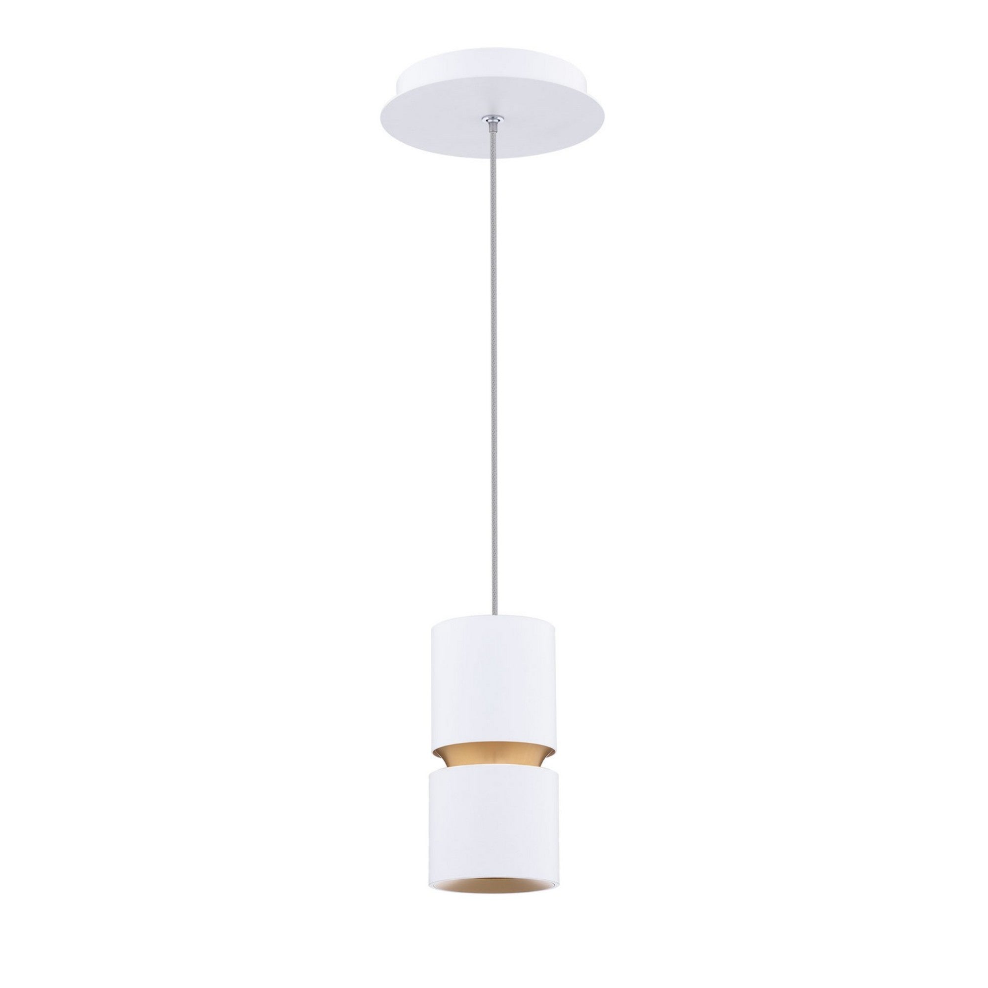 Pedistal 7" LED Pendant, 4CCT, White Finish - Bees Lighting