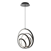 Hoopla 13" LED Pendant, 4CCT, Black Finish - Bees Lighting