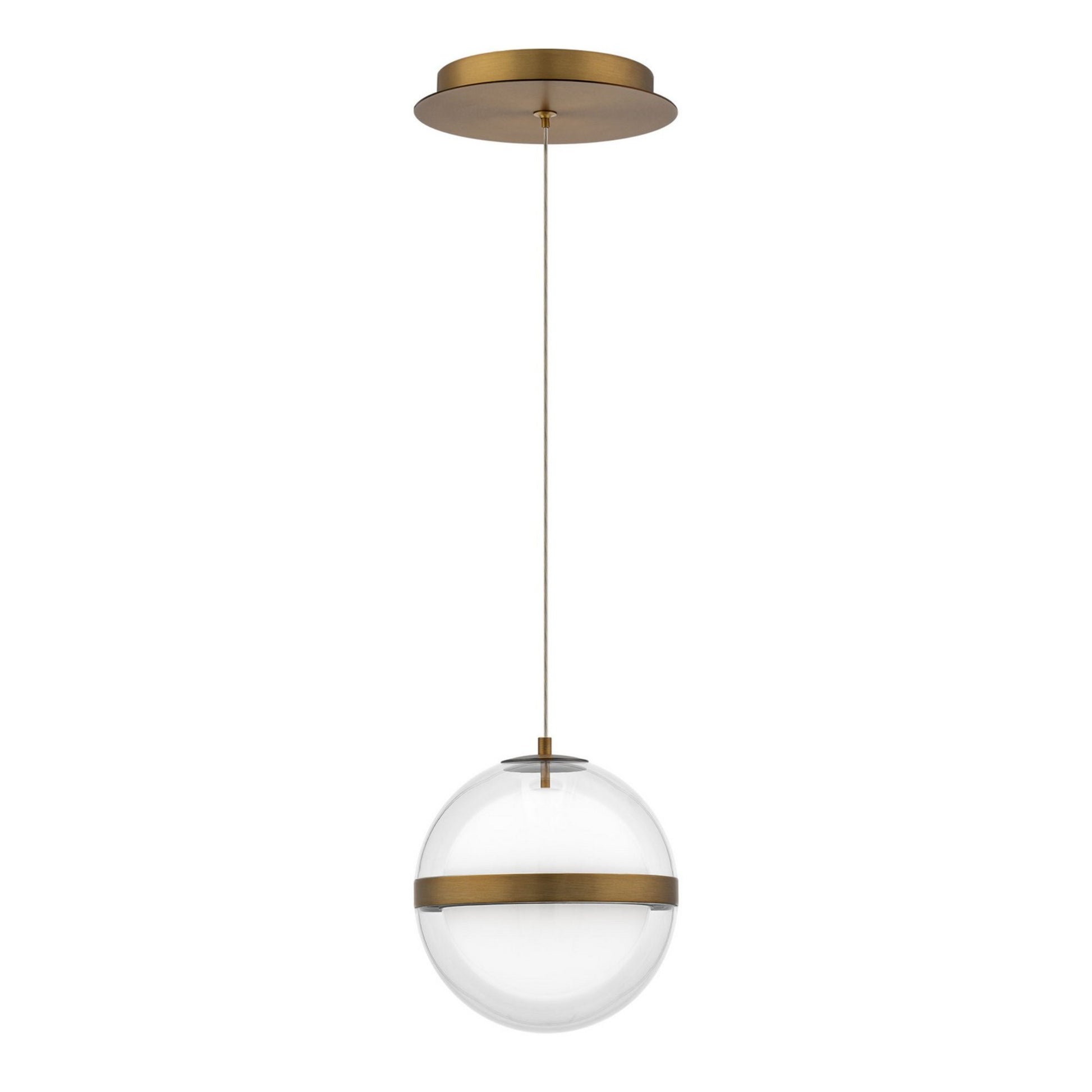 Cyllindra 6" LED Pendant, 4CCT, Aged Brass Finish - Bees Lighting