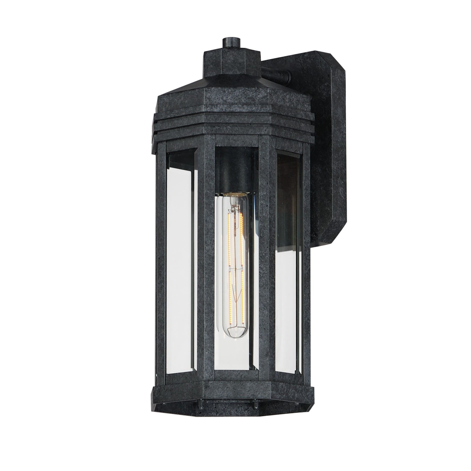 Wright 16" Outdoor Wall Sconce, Black Patina Finish - Bees Lighting