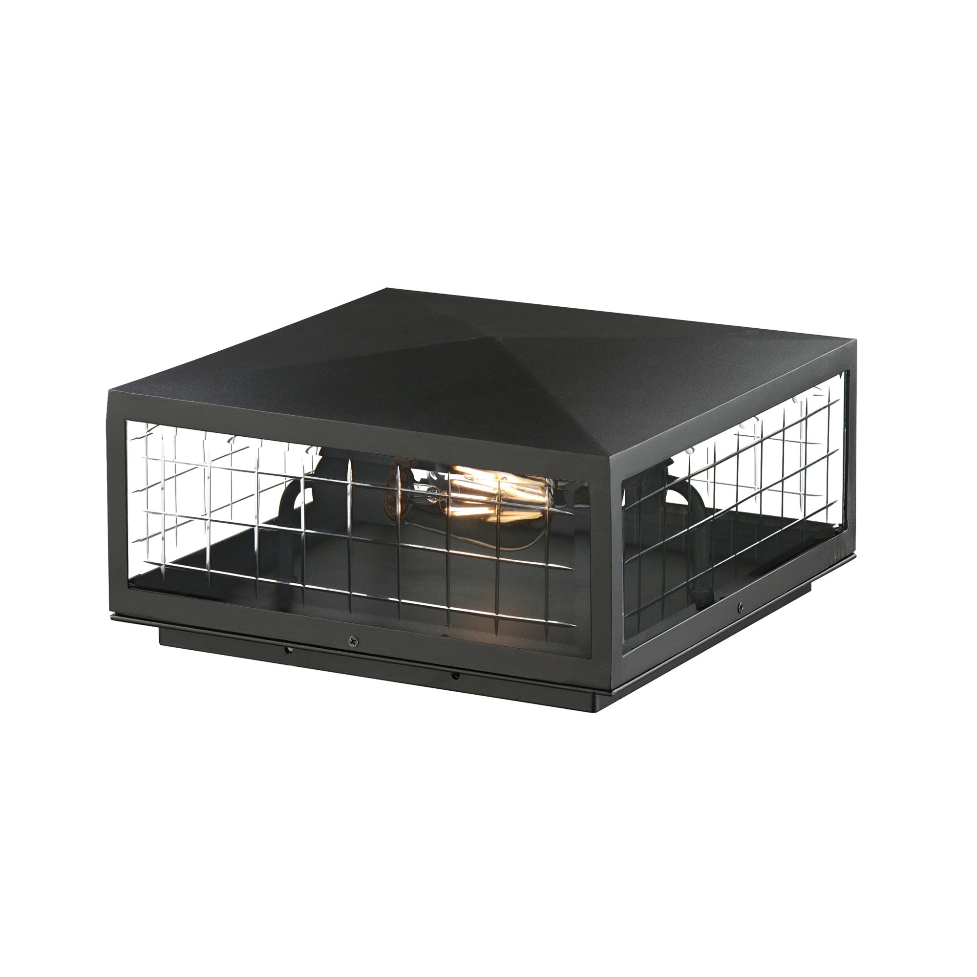 Magnus 13" 2-Light Deck Lantern, Black Finish - Bees Lighting