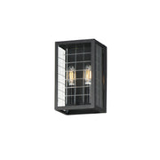 Magnus 11" 2-Light Outdoor Wall Sconce, Black Finish - Bees Lighting
