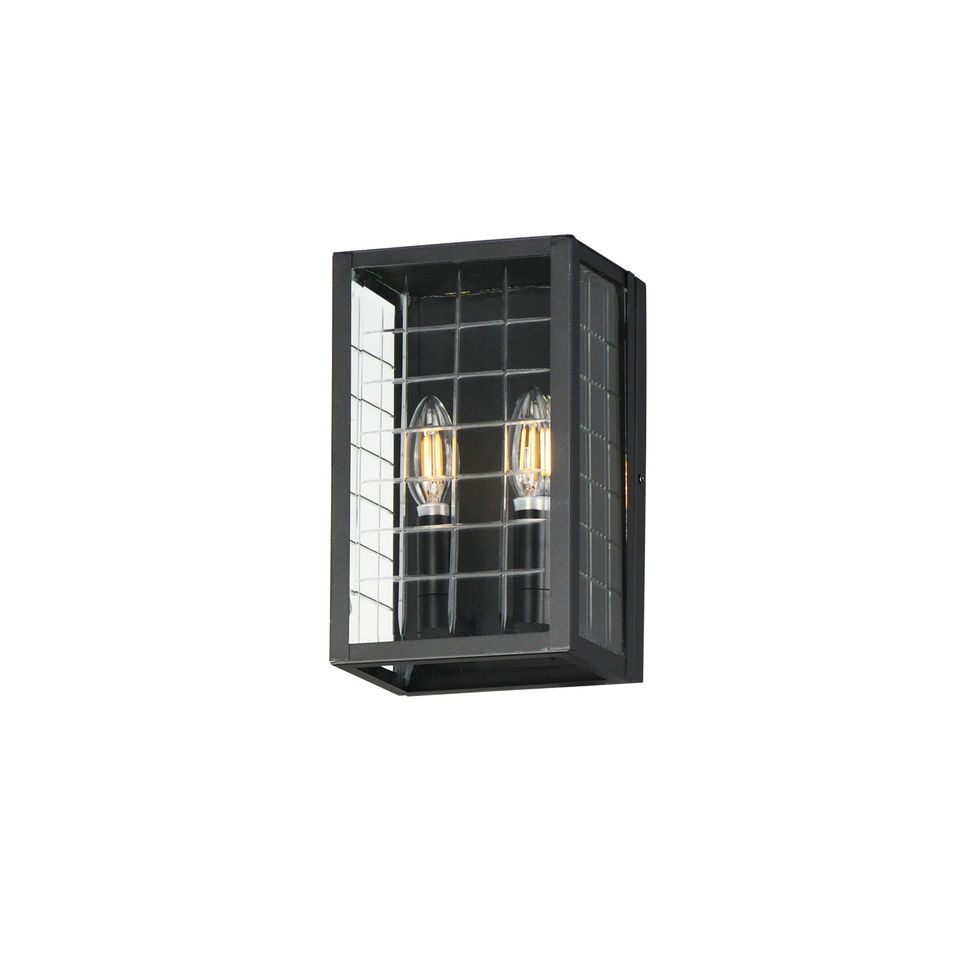 Magnus 11" 2-Light Outdoor Wall Sconce, Black Finish - Bees Lighting