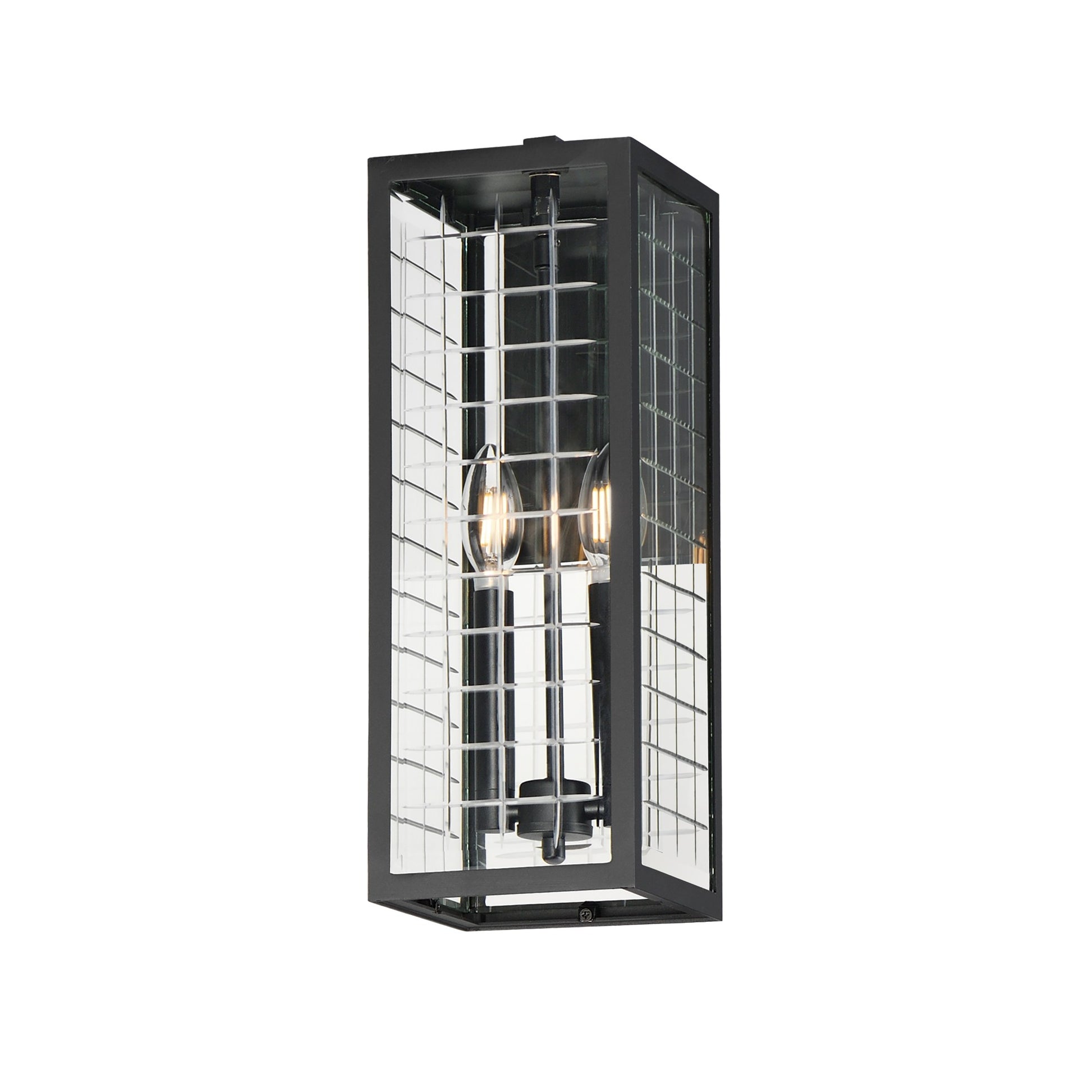 Magnus 17" 2-Light Outdoor Wall Sconce, Black Finish - Bees Lighting