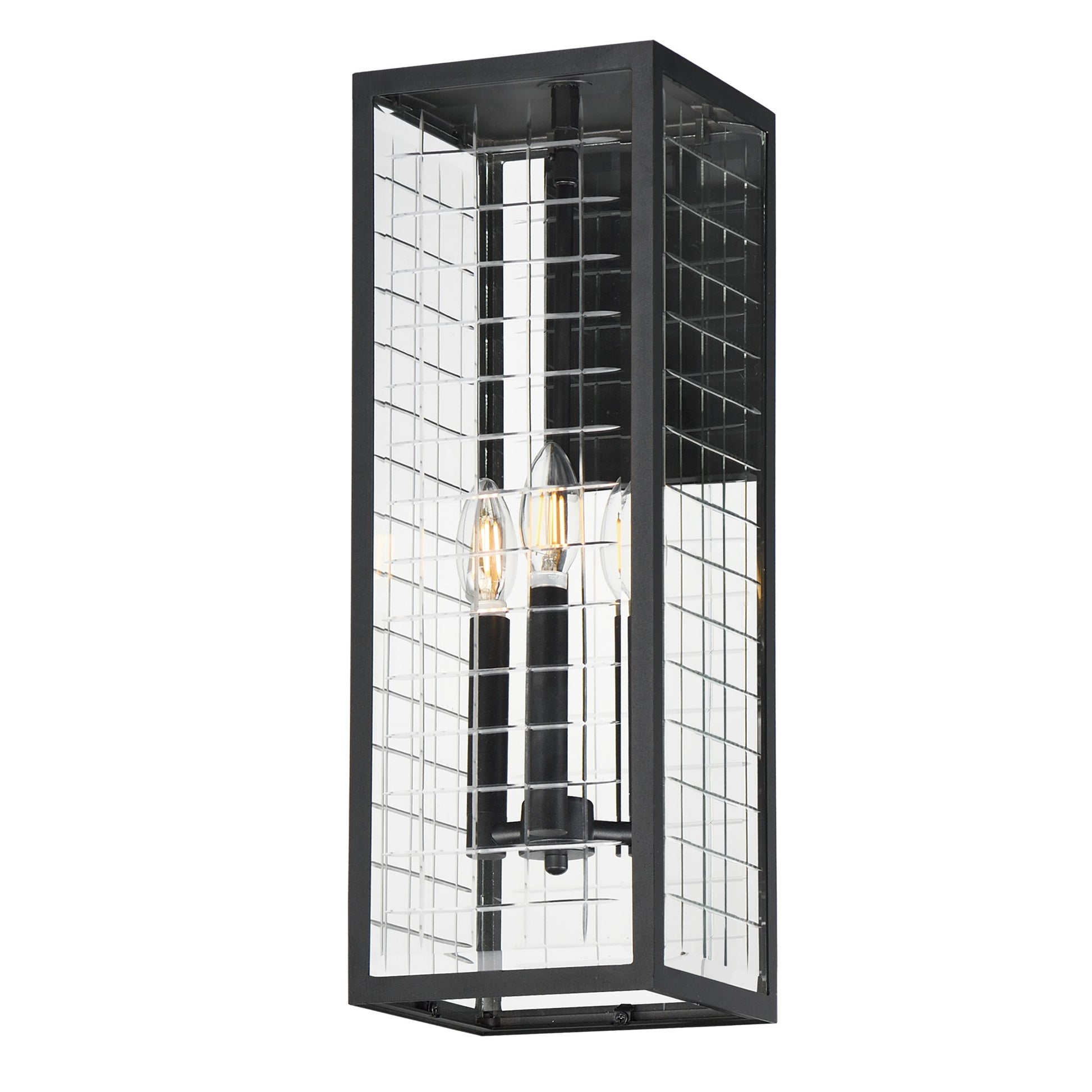 Magnus 21" 3-Light Outdoor Wall Sconce, Black Finish - Bees Lighting