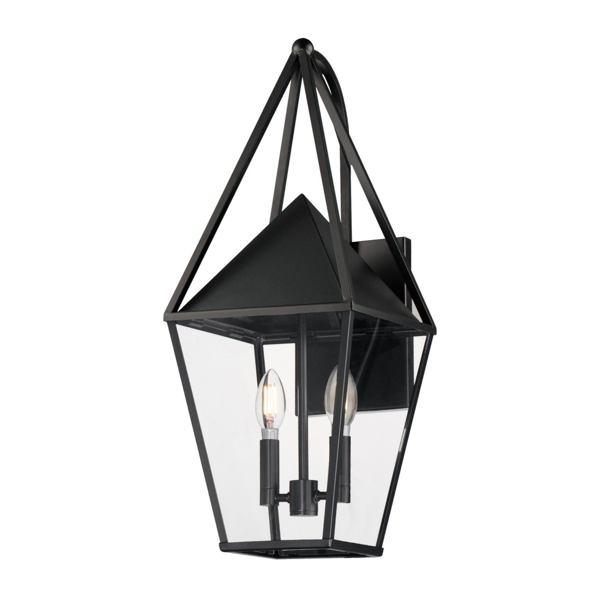 Bavaria 23" 2-Light Outdoor Wall Sconce, Black Finish - Bees Lighting