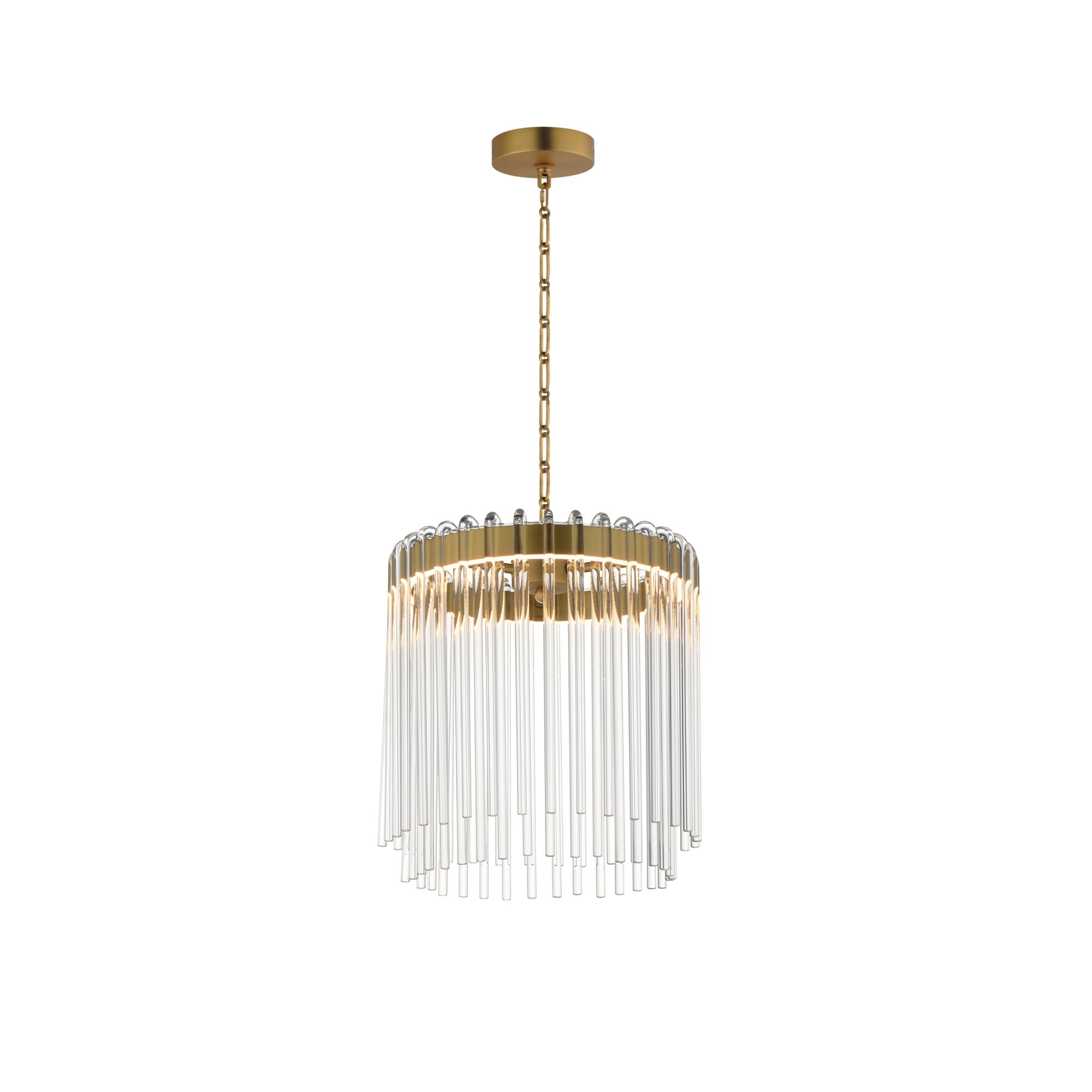 Jolie 13" LED Pendant, Natural Aged Brass Finish - Bees Lighting