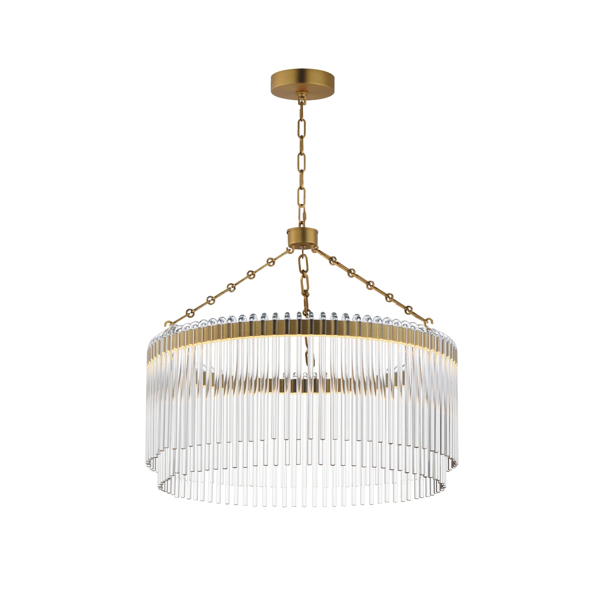 Jolie 25" LED Pendant, Natural Aged Brass Finish - Bees Lighting