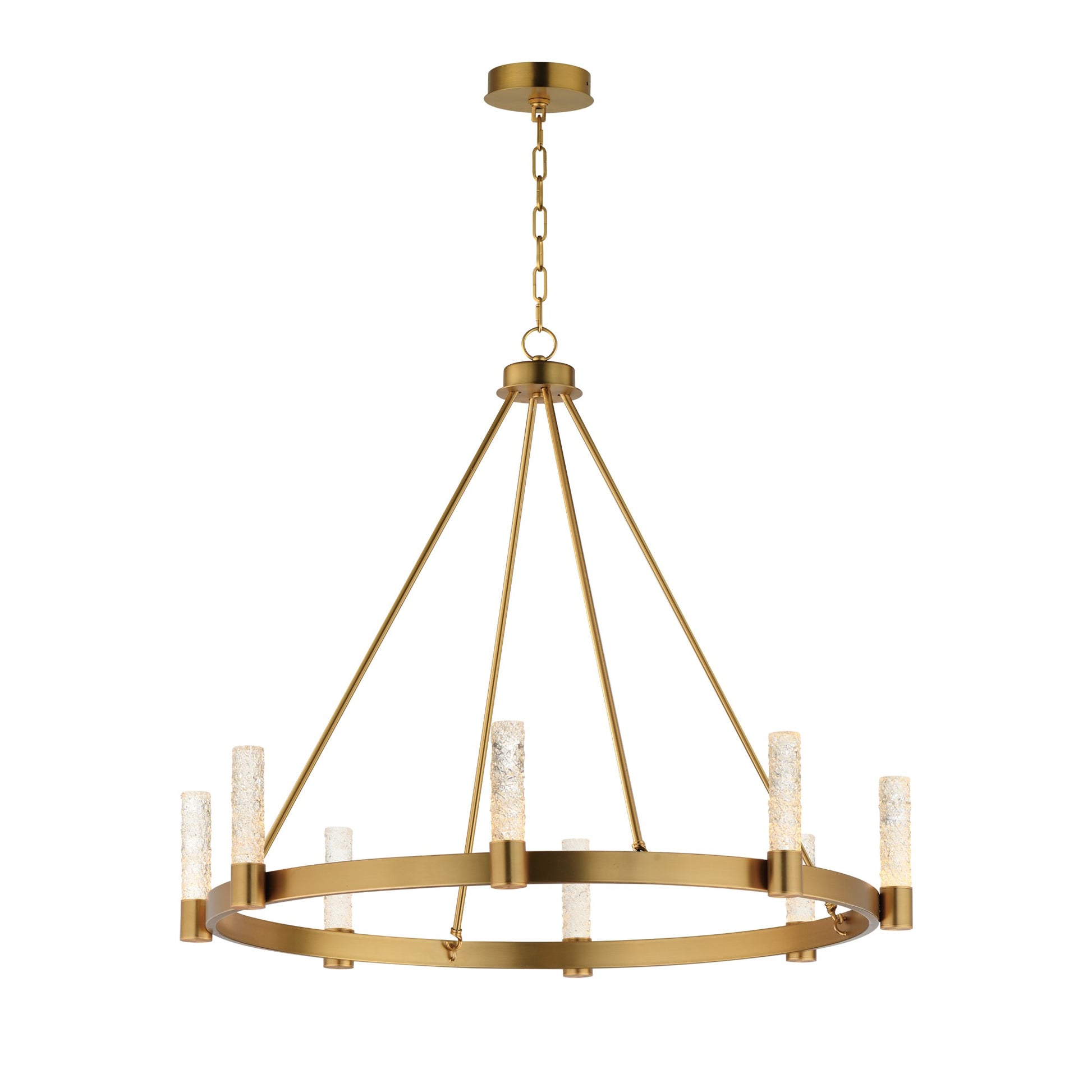 Duchess 36" LED Chandelier, Natural Aged Brass Finish - Bees Lighting