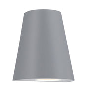 Taper 6" LED Outdoor Wall Sconce, Silver Finish - Bees Lighting