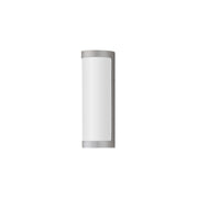 Halfpipe 15" LED Outdoor Wall Sconce, Brushed Aluminum Finish - Bees Lighting