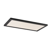 1x2 LED Flush Mount Panel, 40W, 2800lm, Selectable CCT, 120-277V, Black - Bees Lighting