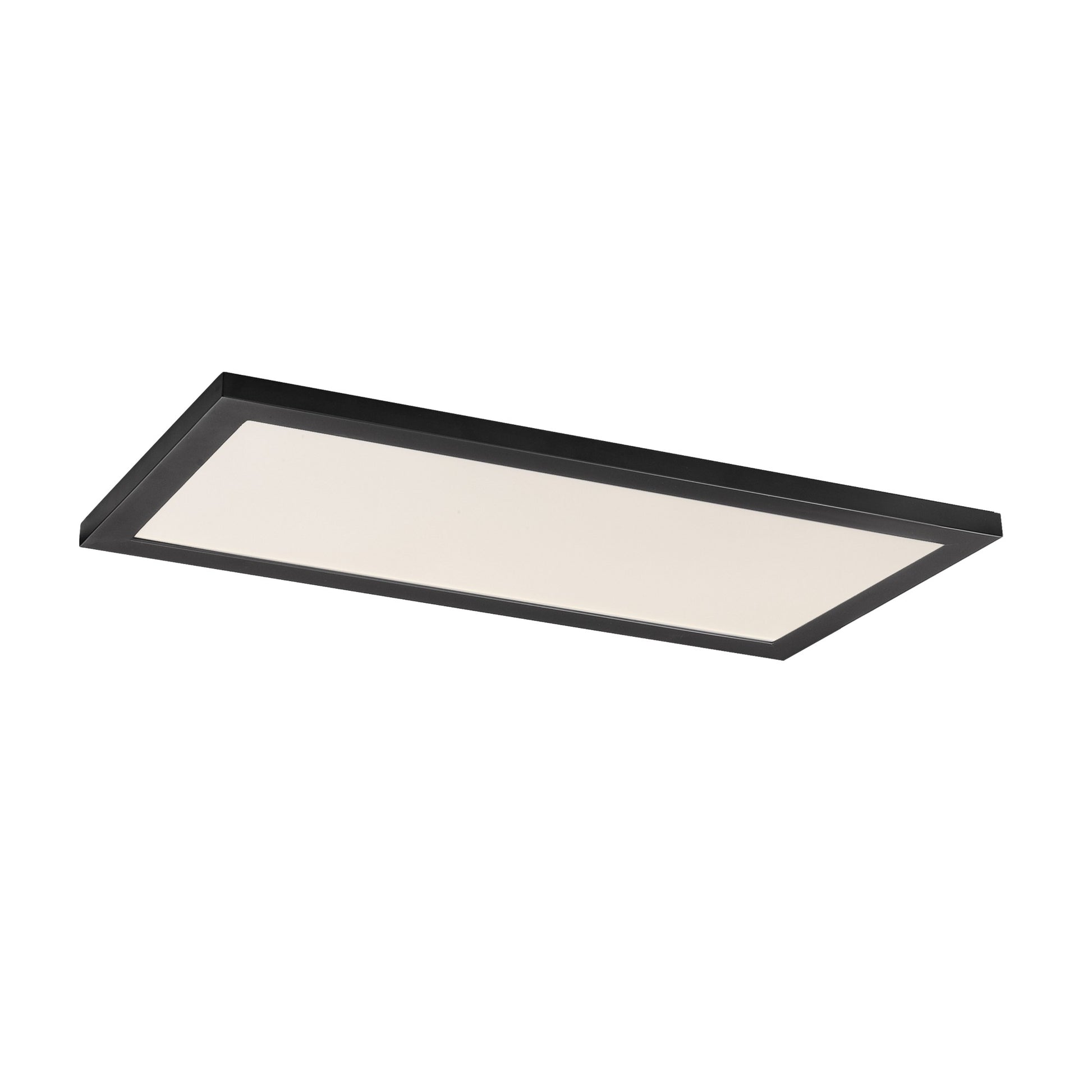 1x2 LED Flush Mount Panel, 40W, 2800lm, Selectable CCT, 120-277V, Black - Bees Lighting