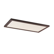 1x2 LED Flush Mount Panel, 40W, 2800lm, Selectable CCT, 120-277V, Bronze - Bees Lighting