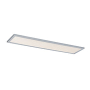 1x4 LED Flush Mount Panel, 50W, 3500lm, Selectable CCT, 120-277V, Brushed Aluminum - Bees Lighting