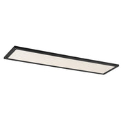 1x4 LED Flush Mount Panel, 50W, 3500lm, Selectable CCT, 120-277V, Black - Bees Lighting
