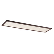 1x4 LED Flush Mount Panel, 50W, 3500lm, Selectable CCT, 120-277V, Bronze - Bees Lighting