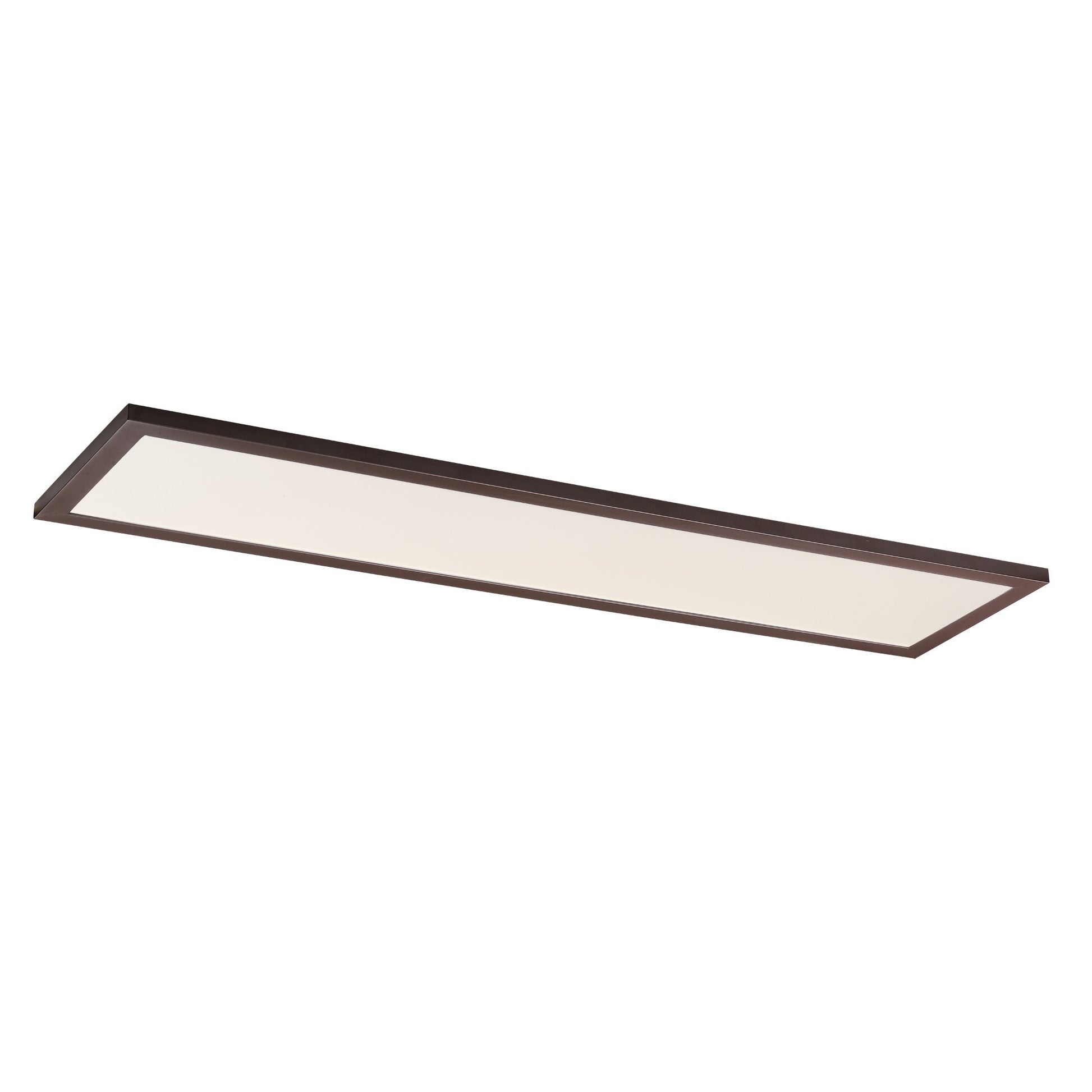 1x4 LED Flush Mount Panel, 50W, 3500lm, Selectable CCT, 120-277V, Bronze - Bees Lighting