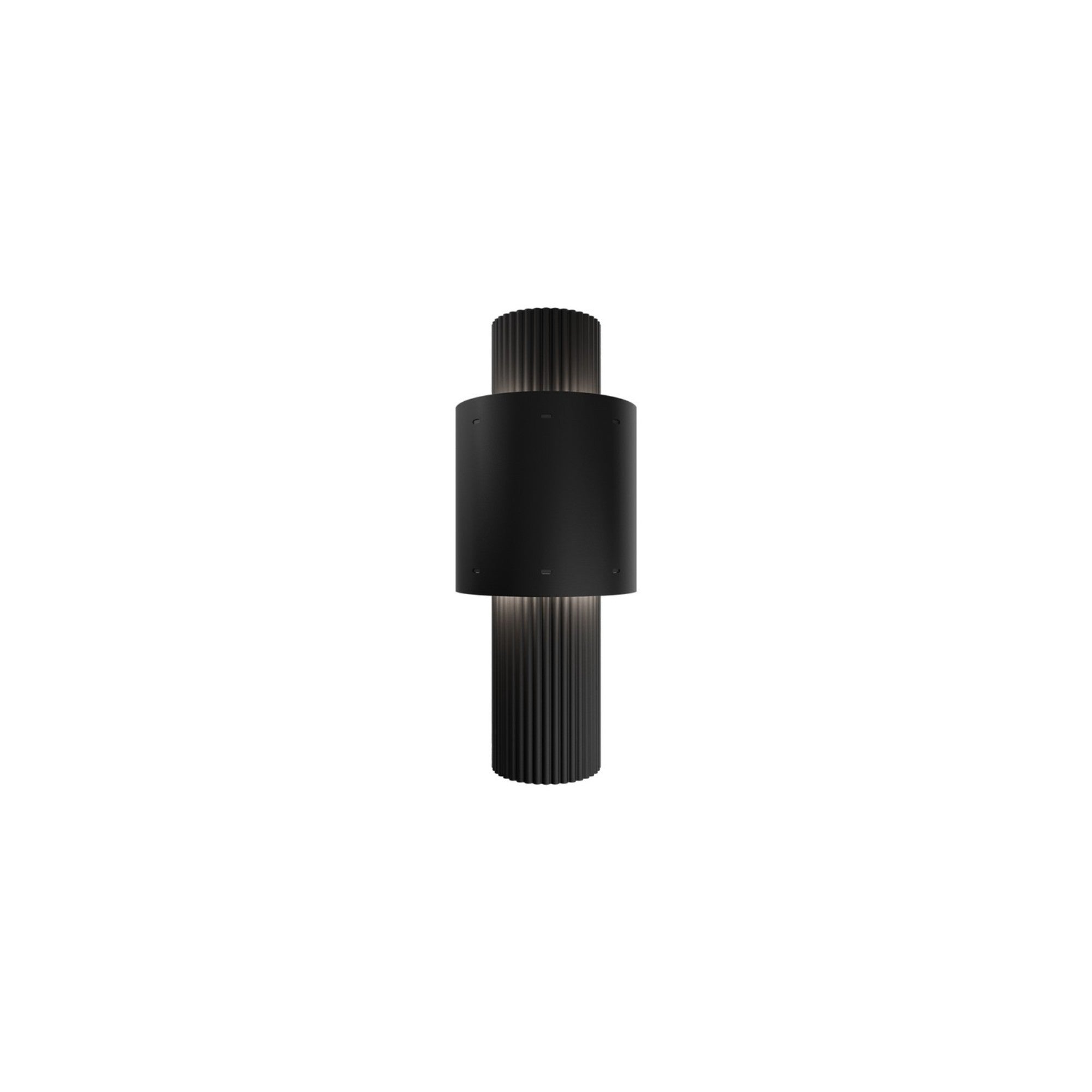 Piston 14" LED Outdoor Wall Sconce, 4CCT, Black Finish - Bees Lighting