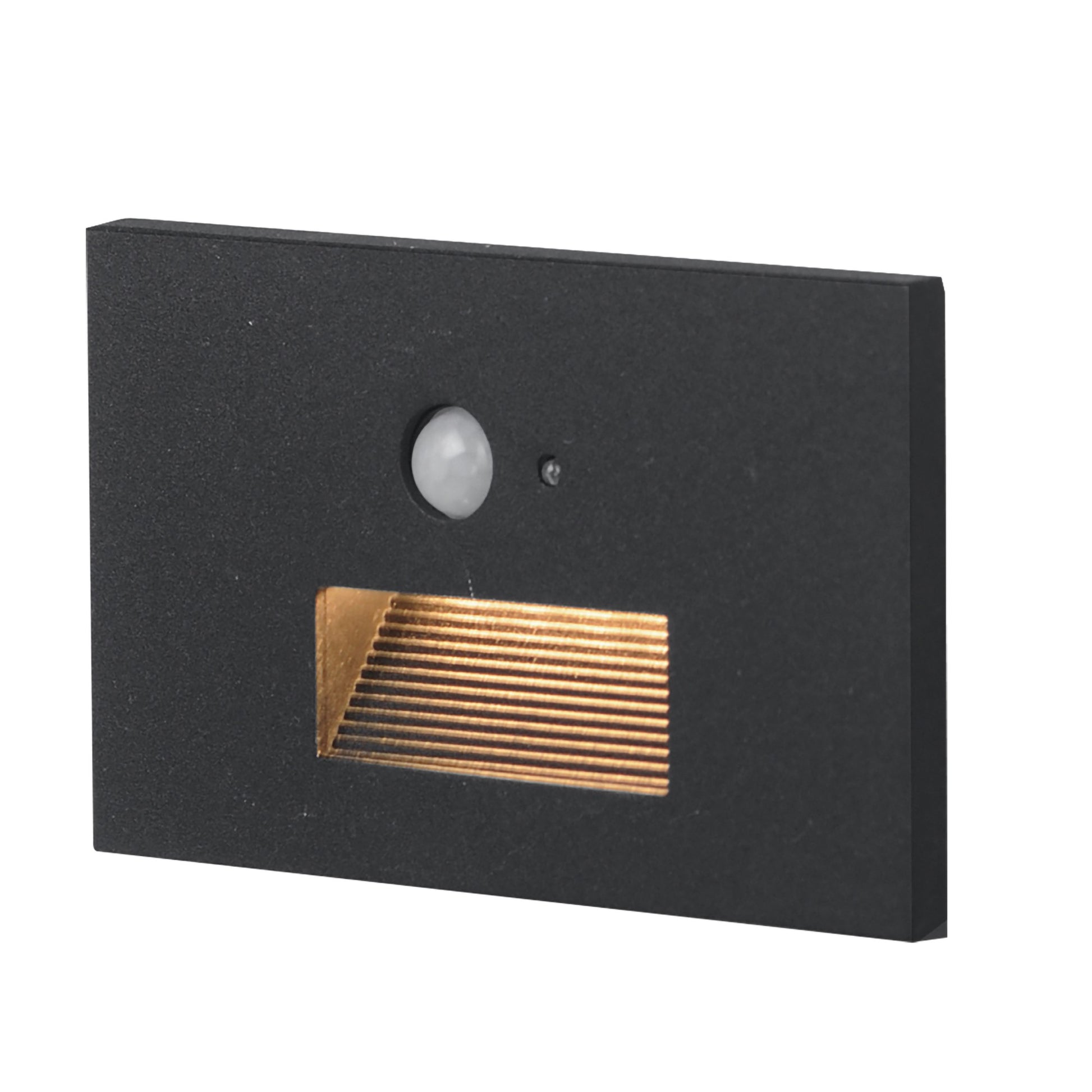 Path 5" Wide LED Step Light with Motion Sensor, 3CCT, Black Finish - Bees Lighting