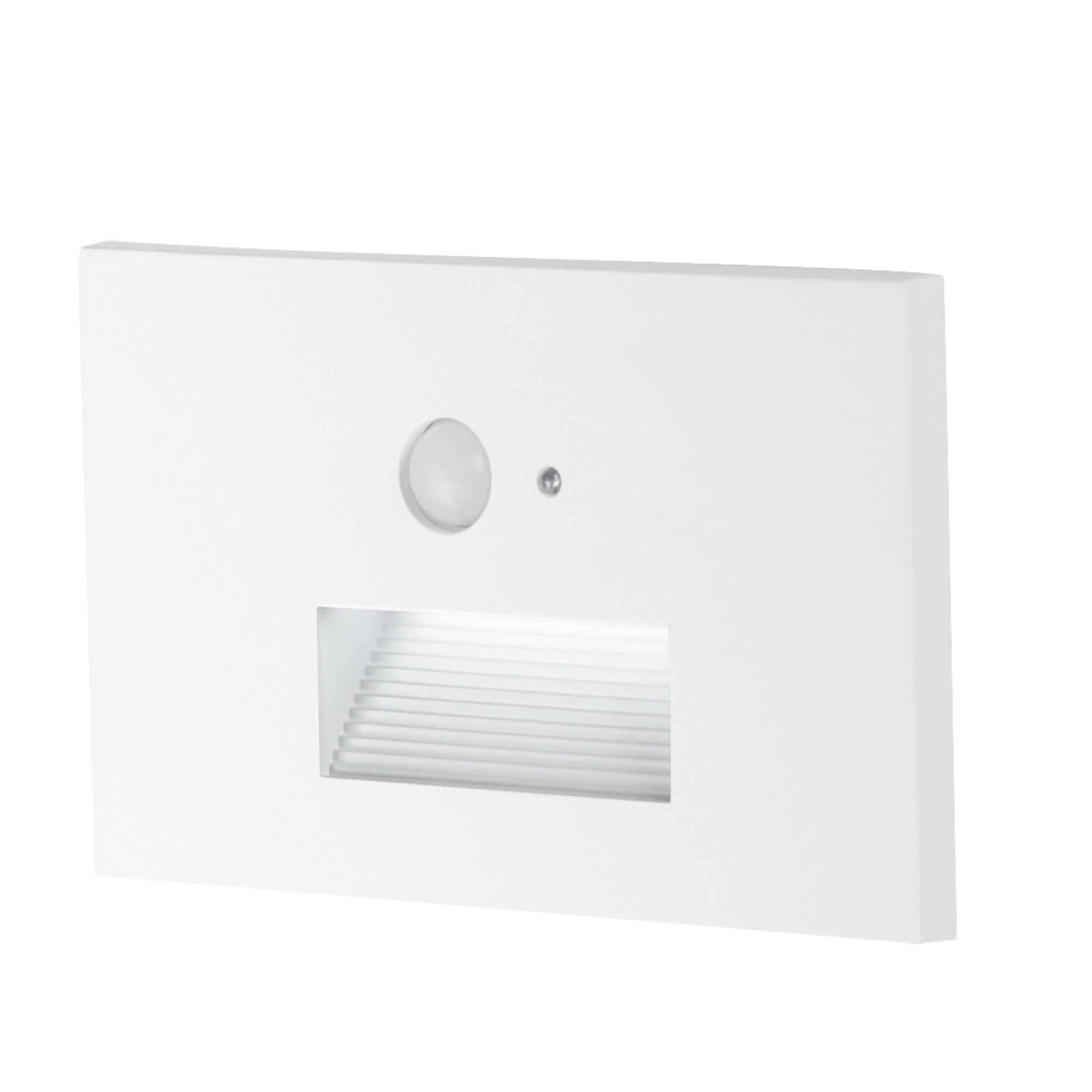 Path 5" Wide LED Step Light with Motion Sensor, 3CCT, White Finish - Bees Lighting