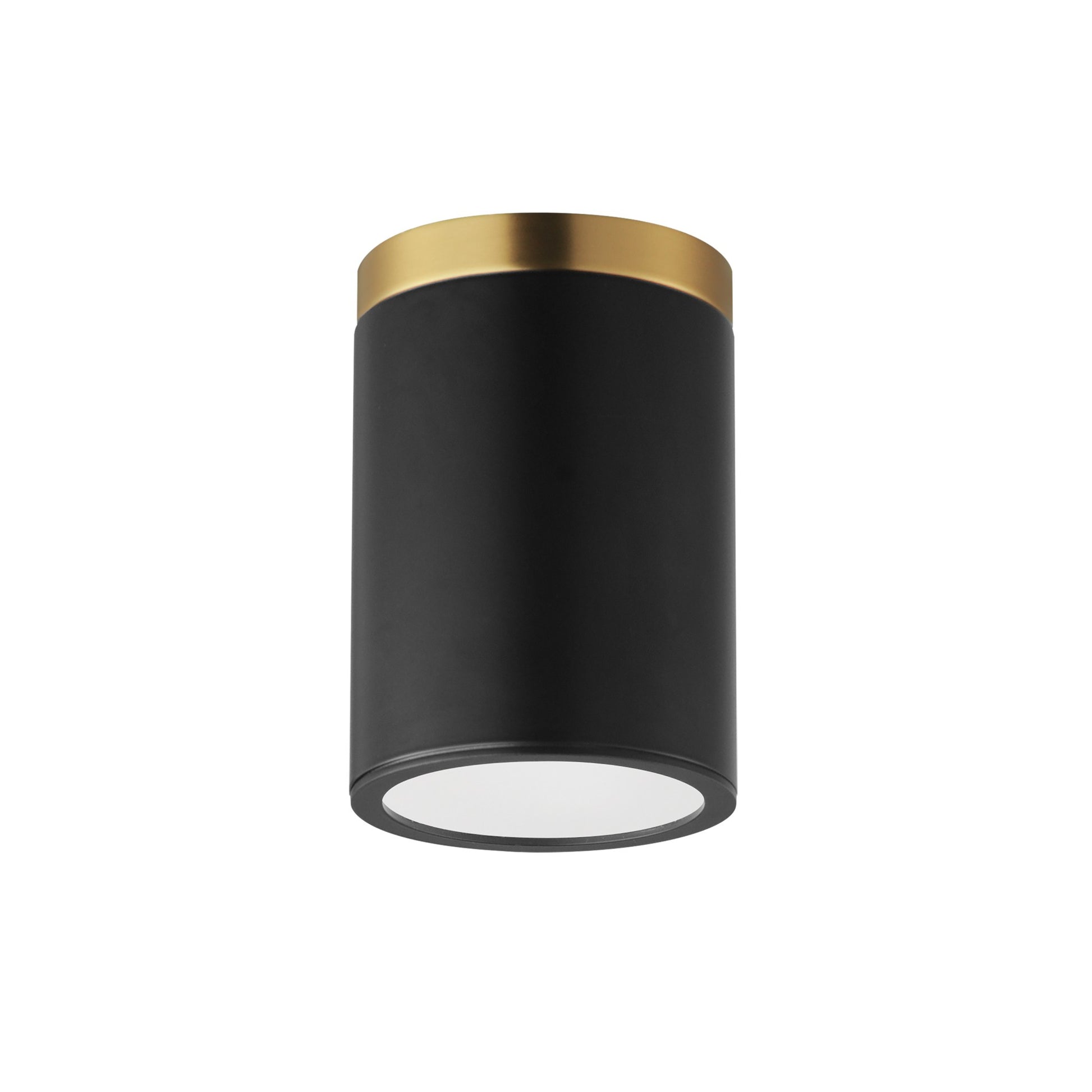 Dapper 7" Flush Mount, Black & Antique Brass Finish - Bees Lighting