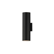 Stout 15" LED Outdoor Wall Sconce, Black Finish - Bees Lighting
