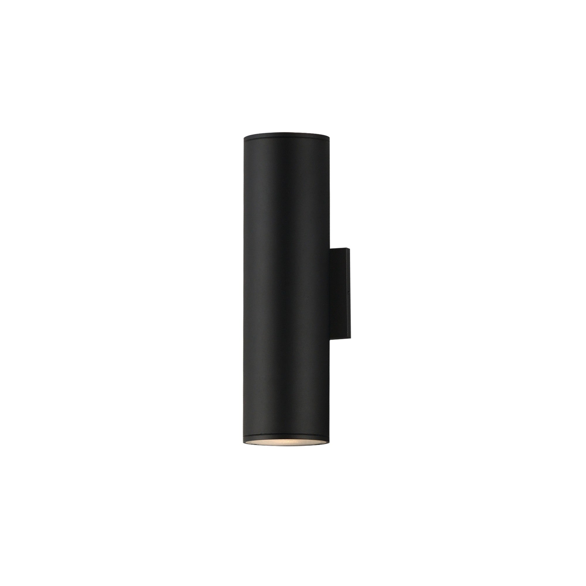 Stout 15" LED Outdoor Wall Sconce, Black Finish - Bees Lighting