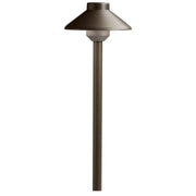 Stepped Dome 15" Path Light, 2700K, Textured Architectural Bronze