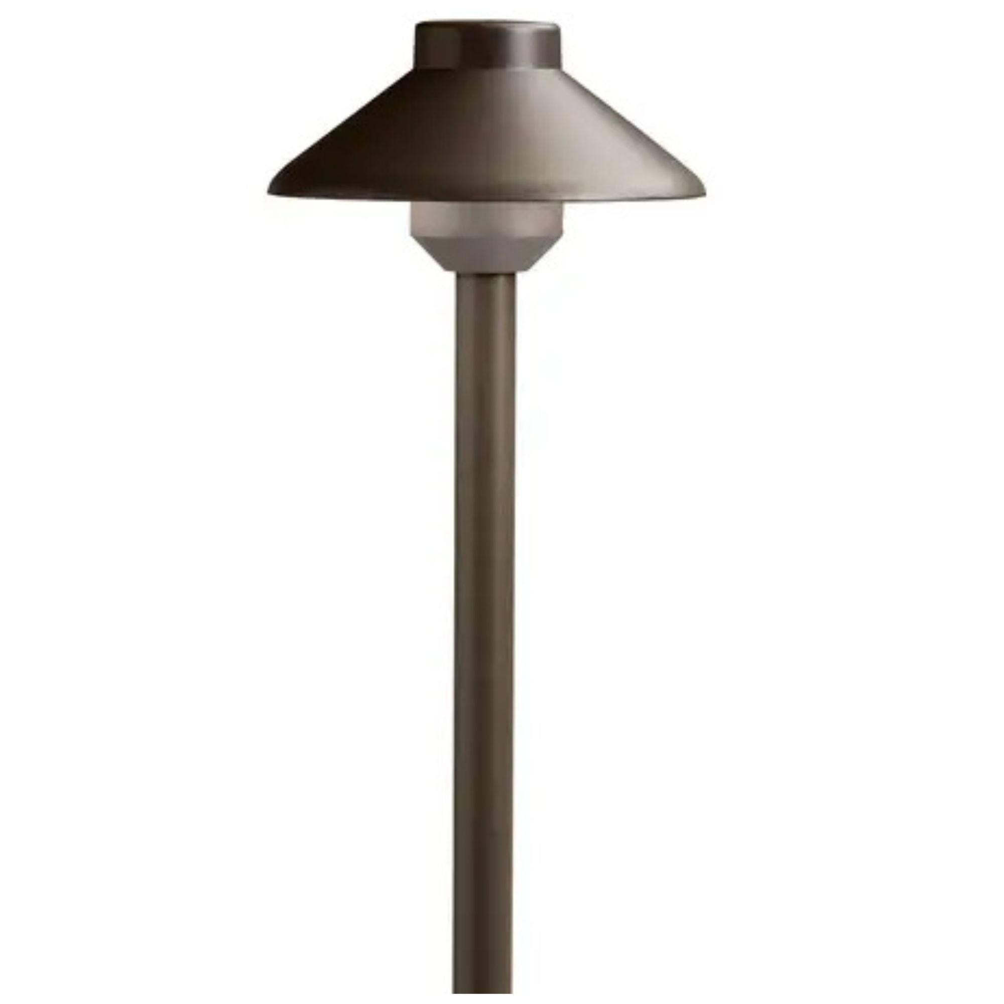 Stepped Dome 15" Path Light, 3000K, Textured Architectural Bronze