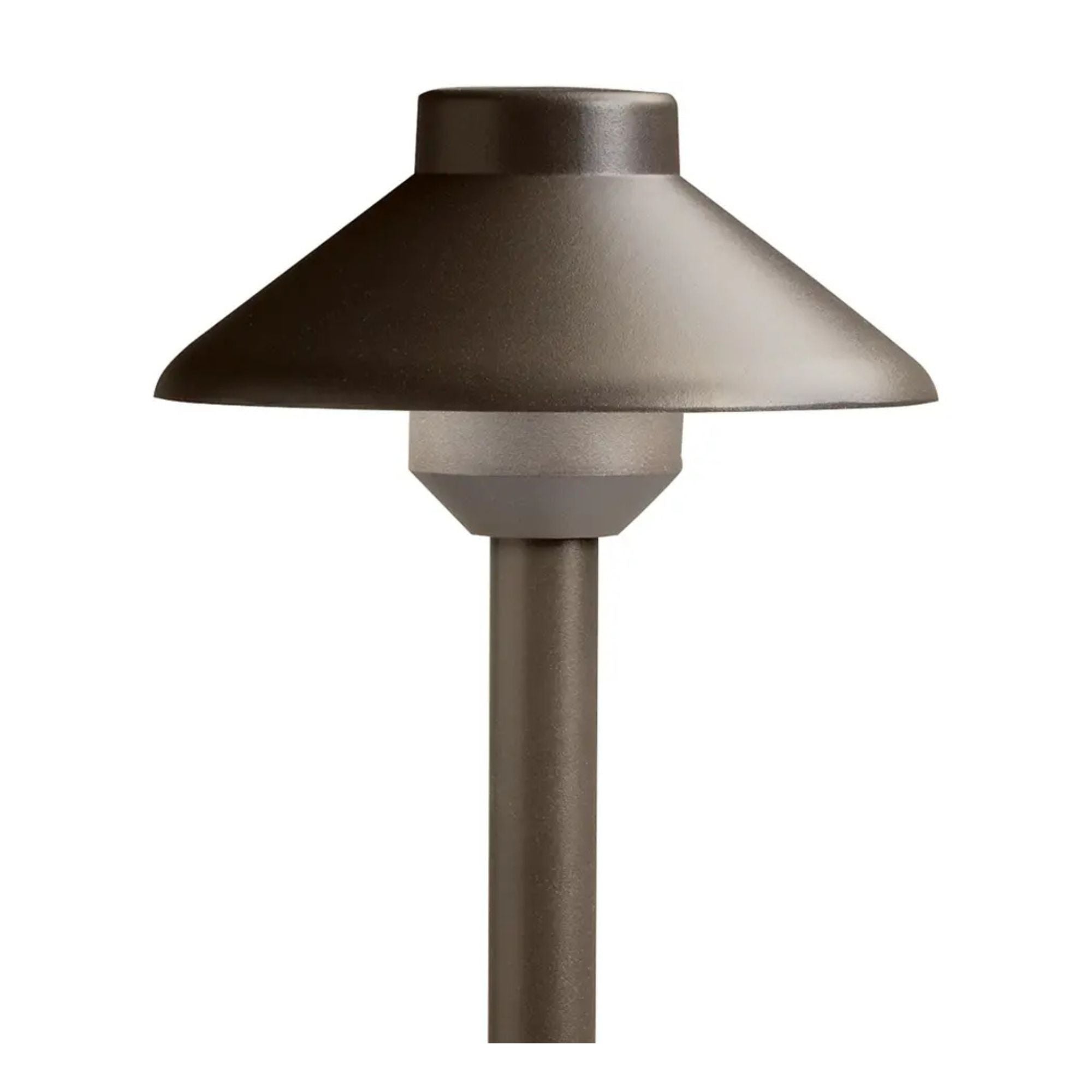 Stepped Dome 15" Path Light, 2700K, Textured Architectural Bronze