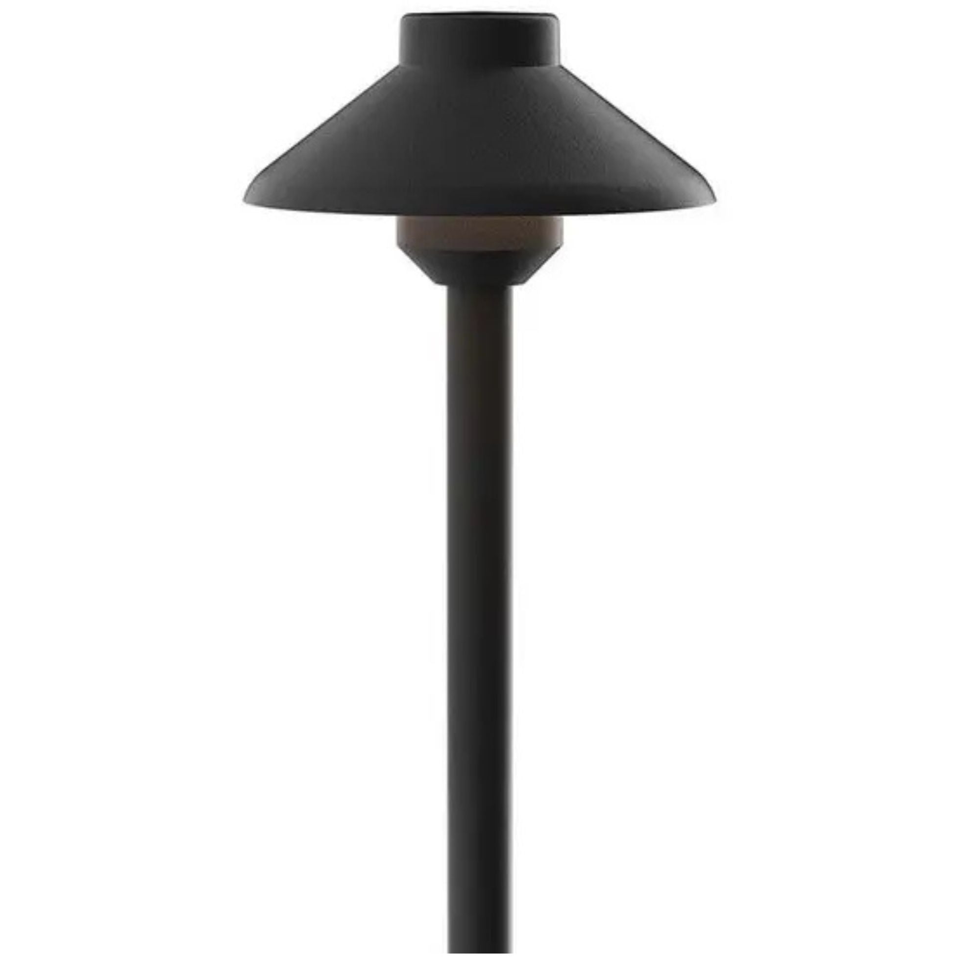 Stepped Dome 15" Path Light, 2700K, Black Textured