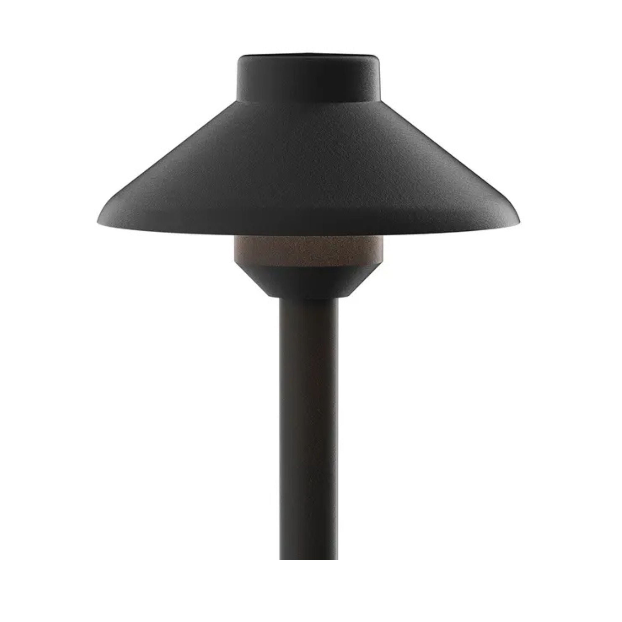 Stepped Dome 15" Path Light, 2700K, Black Textured
