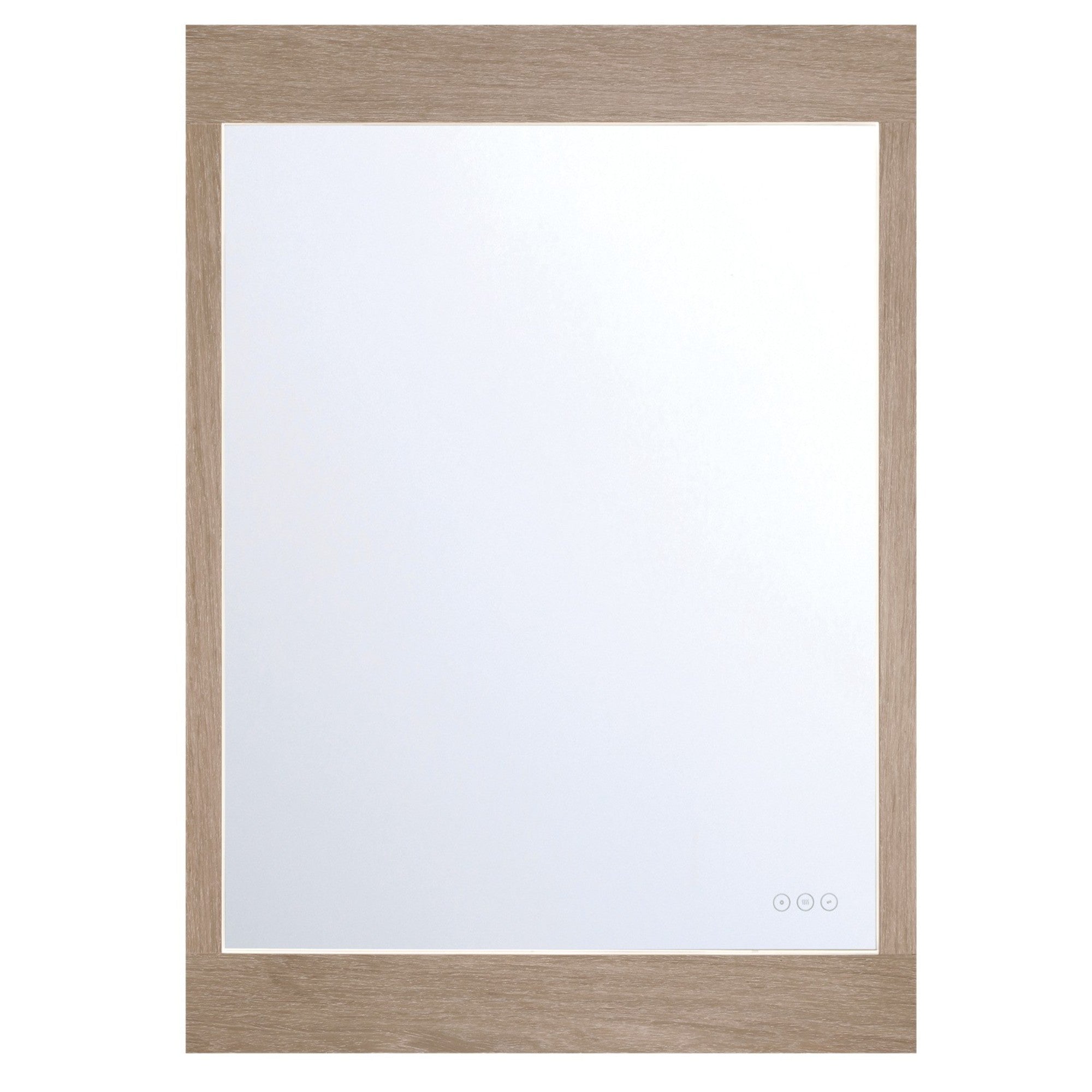Mogano 42" LED Mirror, White Oak Wood Finish - Bees Lighting